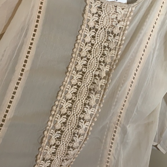 Cute Options Sheer Beige Top NWT - Picture 3 of 7